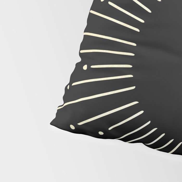 Sunburst Gold Copper Bronze on Black Pillow Sham Gallery Image 4