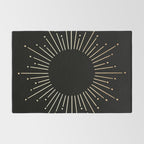 Sunburst Gold Copper Bronze on Black Rug Gallery Image 2