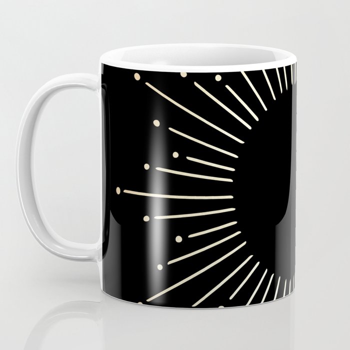 Sunburst Gold Copper Bronze on Black Coffee Mug Gallery Image 3