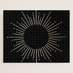 Sunburst Gold Copper Bronze on Black Jigsaw Puzzle Gallery Image 1