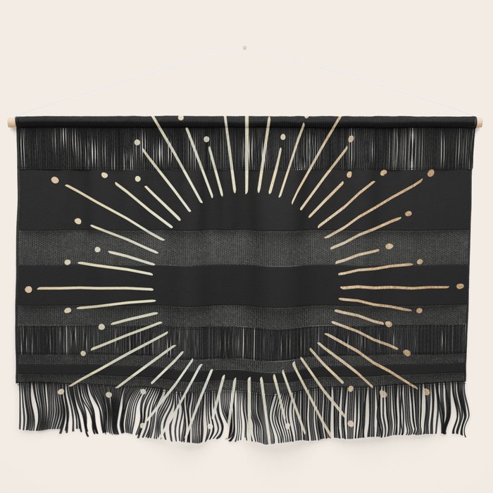 Sunburst Gold Copper Bronze on Black Wall Hanging Gallery Image 1