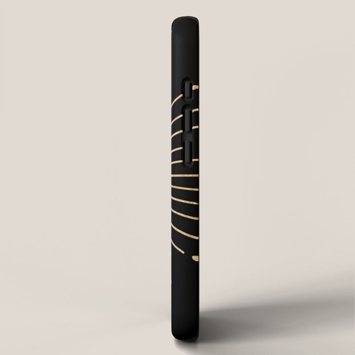 Sunburst Gold Copper Bronze on Black iPhone Case Gallery Image 2