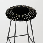 Sunburst Gold Copper Bronze on Black Stool Gallery Image 2