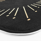 Sunburst Gold Copper Bronze on Black Bath Mat Gallery Image 3