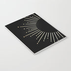 Sunburst Gold Copper Bronze on Black Notebook Gallery Image 3