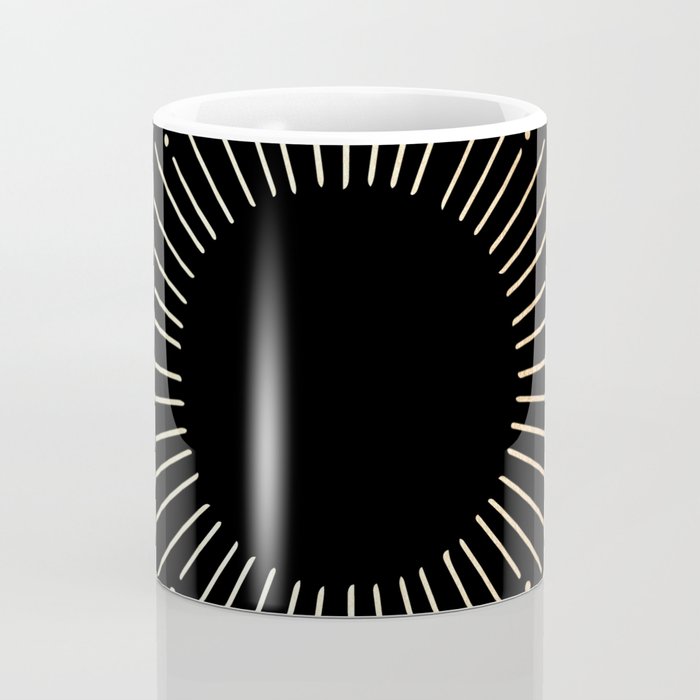 Sunburst Gold Copper Bronze on Black Coffee Mug Gallery Image 4