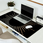 Sunburst Gold Copper Bronze on Black Desk Mat Gallery Image 2
