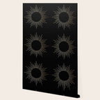 Sunburst Gold Copper Bronze on Black Wallpaper Gallery Image 2