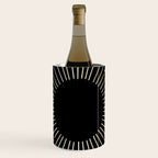 Sunburst Gold Copper Bronze on Black Wine Chiller Gallery Image 1