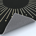 Sunburst Gold Copper Bronze on Black Rug Gallery Image 4