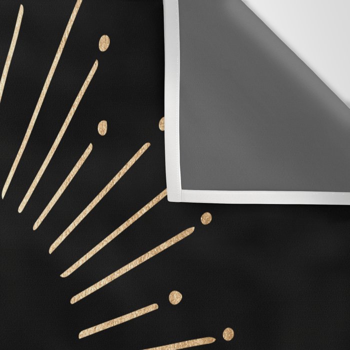 Sunburst Gold Copper Bronze on Black Wall Tapestry Gallery Image 3