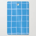 Abstract Tennis Net Pattern in Sky Blue Cutting Board Gallery Image 1