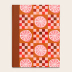 Checkered Sliced Citrus Fruit in Red & Peach Pink Notebook Gallery Image 4