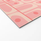Mid Century Modern Piquet Multi Geometric Tiled Pattern in Blush Pink Welcome Mat Gallery Image 2