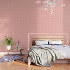 Mid Century Modern Piquet Multi Geometric Tiled Pattern in Blush Pink Wallpaper Gallery Image 3