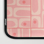Mid Century Modern Piquet Multi Geometric Tiled Pattern in Blush Pink Laptop Sleeve Gallery Image 3