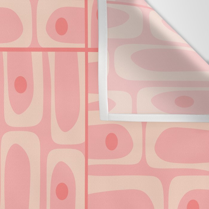 Mid Century Modern Piquet Multi Geometric Tiled Pattern in Blush Pink Wall Tapestry Gallery Image 3