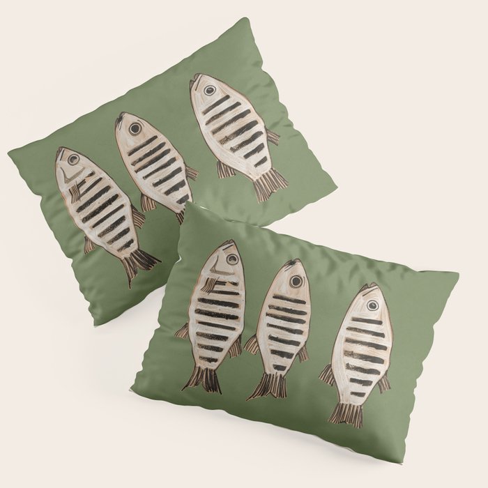 Abstract Fish Study II Pillow Sham Gallery Image 1