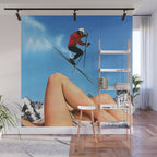 Skiing Time! Wall Mural Gallery Image 1