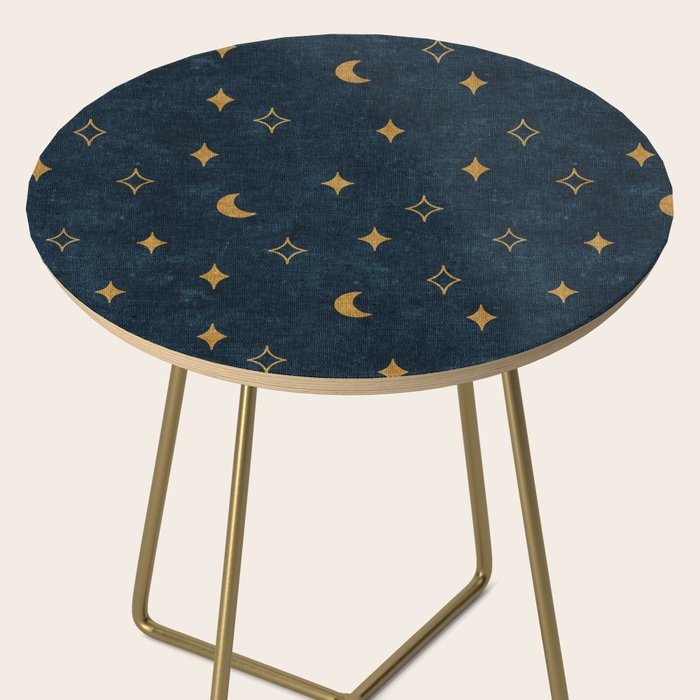 moon and stars - dark blue Side Table Gallery Image 2