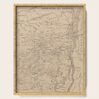Vintage Map of The Adirondack Mountains (1874) Serving Tray Gallery Image 1