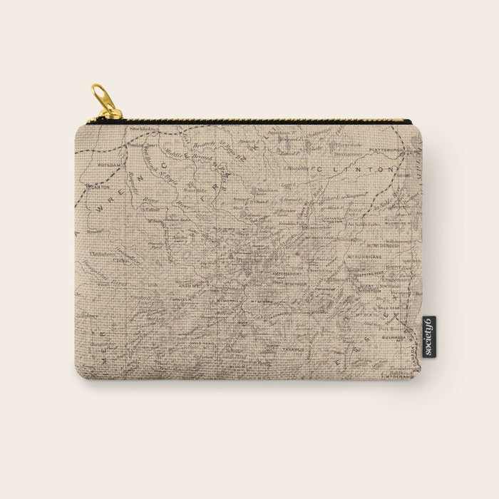 Vintage Map of The Adirondack Mountains (1874) Carry All Pouch Gallery Image 1
