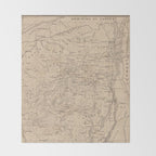 Vintage Map of The Adirondack Mountains (1874) Throw Blanket Gallery Image 2