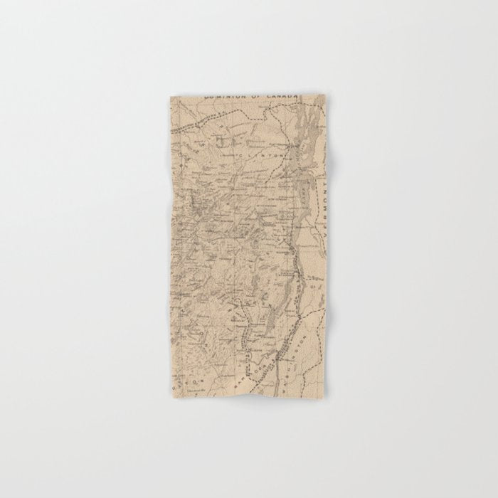 Vintage Map of The Adirondack Mountains (1874) Towels Gallery Image 1