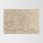 Vintage Map of The Adirondack Mountains (1874) Rug Gallery Image 2