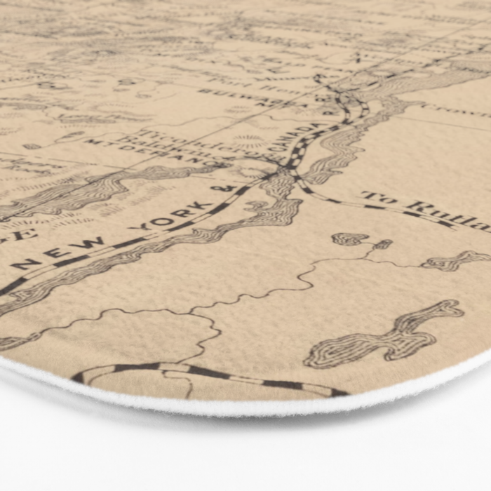 Vintage Map of The Adirondack Mountains (1874) Bath Mat Gallery Image 3