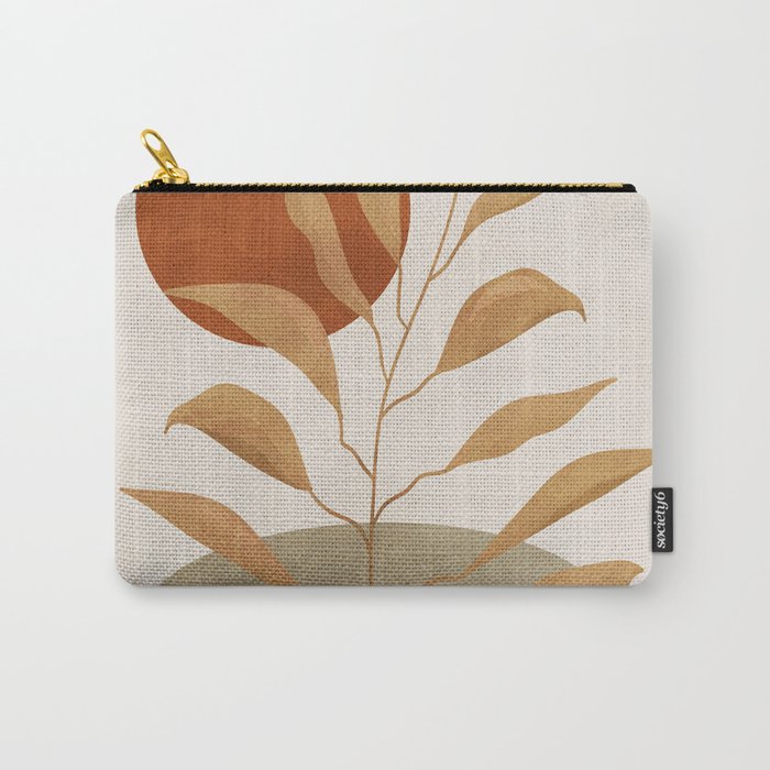 Tropical Leaf- Abstract Art 15 Carry All Pouch Gallery Image 1