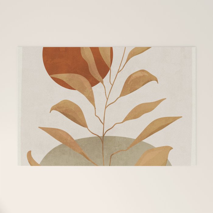 Tropical Leaf- Abstract Art 15 Welcome Mat Gallery Image 1