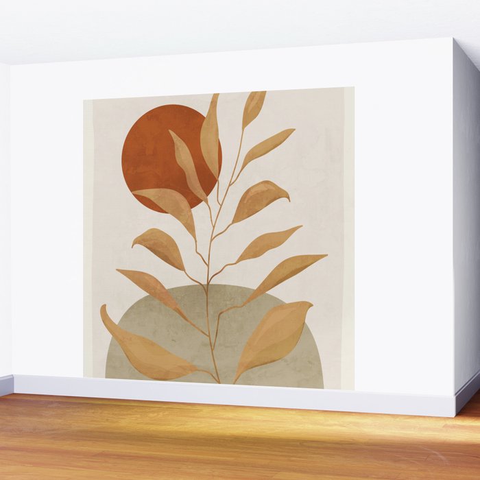 Tropical Leaf- Abstract Art 15 Wall Mural Gallery Image 2