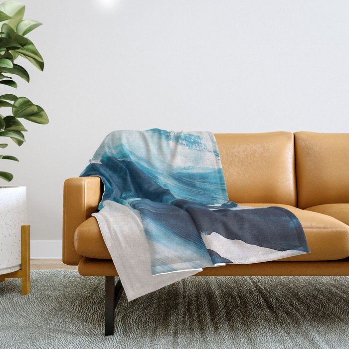 Abstract Oil Painting No. 52 Throw Blanket Gallery Image 1