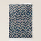 Feather Ikat - midnight desert Stationery Card Gallery Image 2