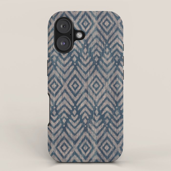 Feather Ikat - midnight desert iPhone Case Gallery Image 1