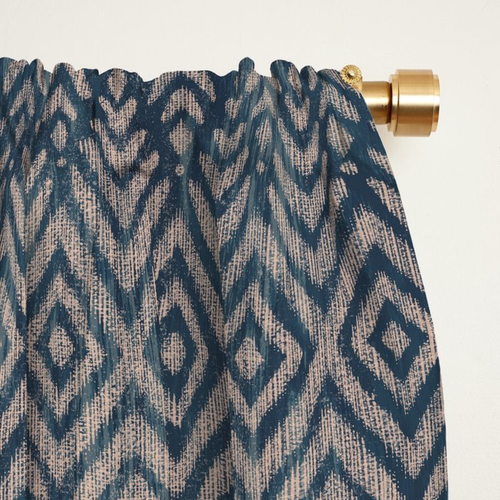 Feather Ikat - midnight desert Window Curtain Gallery Image 2