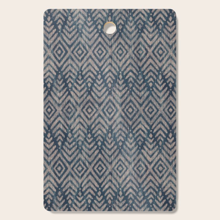 Feather Ikat - midnight desert Cutting Board Gallery Image 1