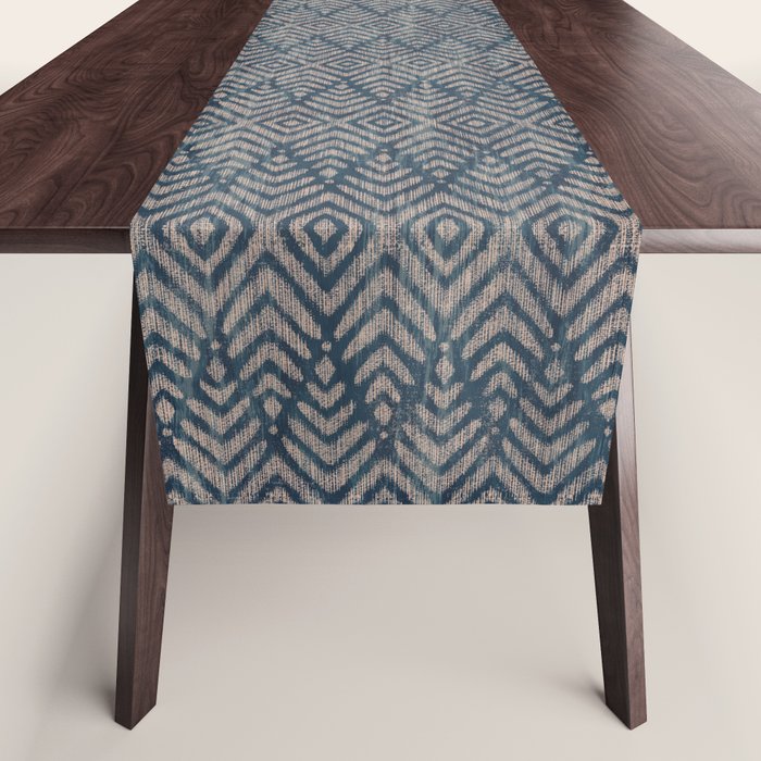 Feather Ikat - midnight desert Table Runner Gallery Image 1