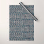 Feather Ikat - midnight desert Wrapping Paper Gallery Image 1