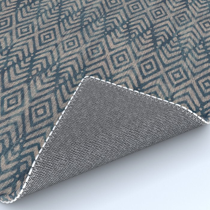 Feather Ikat - midnight desert Rug Gallery Image 4