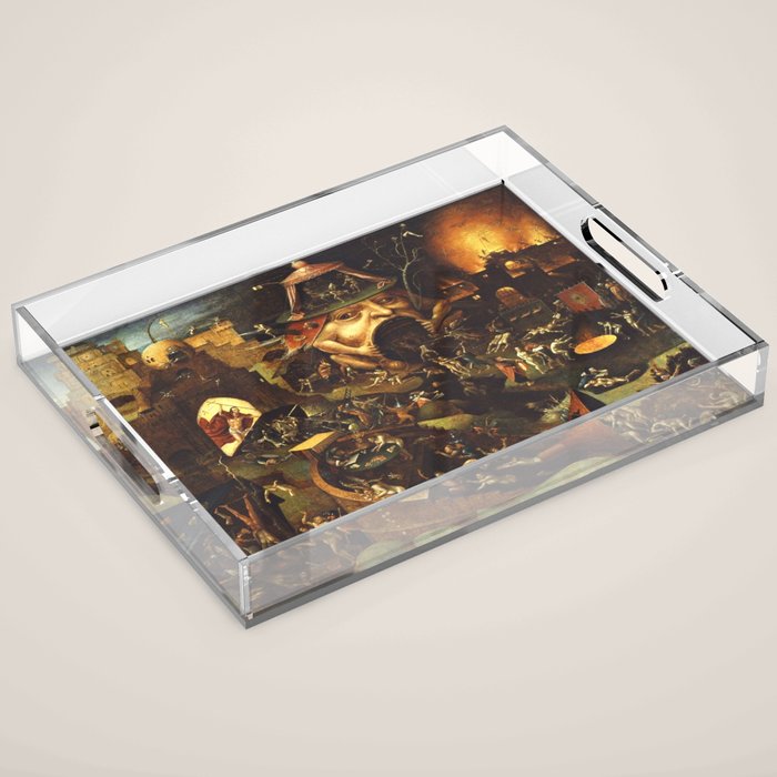 Insight Into Hell By Hieronymus Bosch Acrylic Tray Gallery Image 1