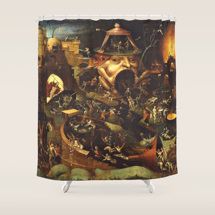 Insight Into Hell By Hieronymus Bosch Shower Curtain Gallery Image 1