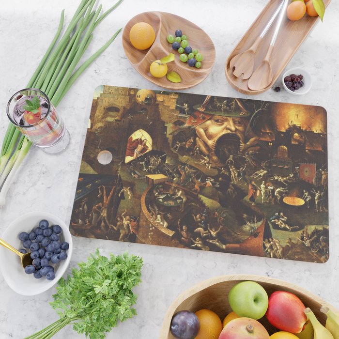 Insight Into Hell By Hieronymus Bosch Cutting Board Gallery Image 2