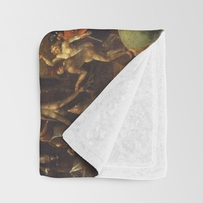Insight Into Hell By Hieronymus Bosch Throw Blanket Gallery Image 3