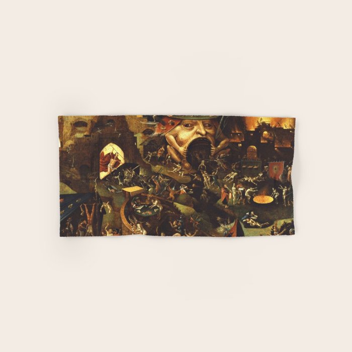 Insight Into Hell By Hieronymus Bosch Bath Towel Gallery Image 1