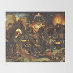 Insight Into Hell By Hieronymus Bosch Throw Blanket Gallery Image 2