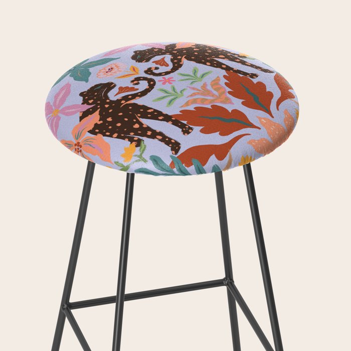 Lilac Whimsical Garden  Stool Gallery Image 2