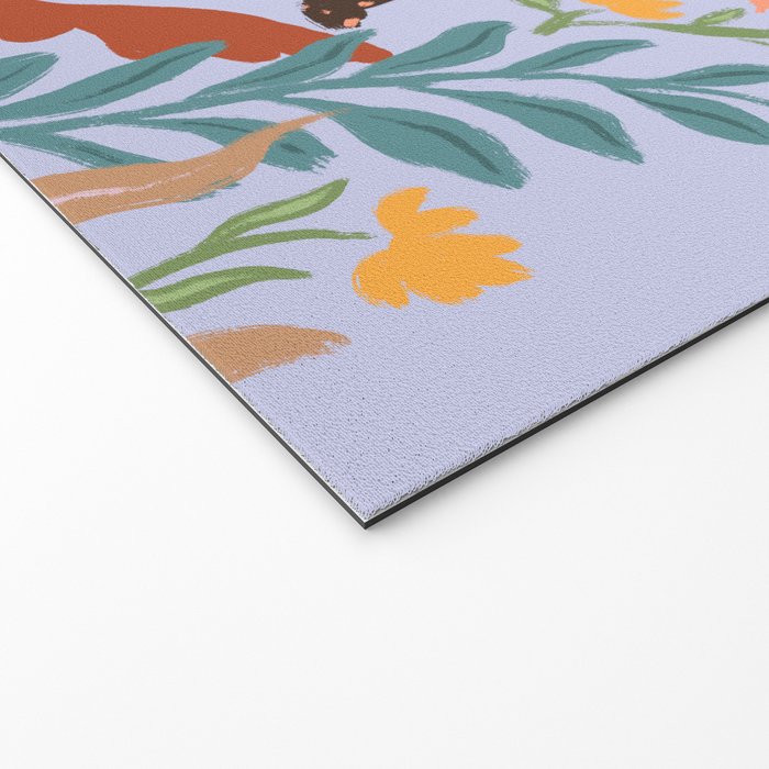 Lilac Whimsical Garden  Welcome Mat Gallery Image 2