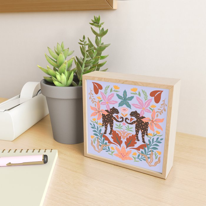 Lilac Whimsical Garden  Mini Art Print Gallery Image 2